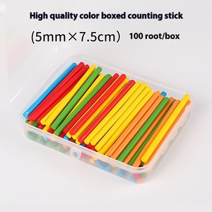 数学計算のための100個のカラフルな数カウントスティック木製算術スティック - Product Image 2