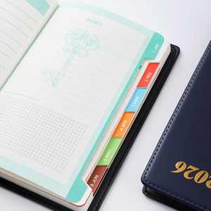Venta al por mayor personalizado 2026 A5 Pu diario cuaderno impreso logotipo de la marca diario Bloc de notas agenda diaria cuaderno de cuero PU - Product Image 3