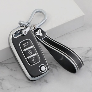 Silver Edge TPU <strong>Key</strong> Cover with Keychain Fit for Renault Clio Espace 5 Master Bus Talisman <strong>Megane</strong> Protector Holder Accessories - Product Image 3