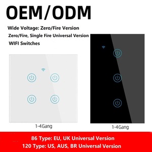 TUYA intelligente WLAN+RF Touchscreen-Wandschalter für Beleuchtung, 1,2,34 Gang intelligente WLAN-Schalter für LED-Beleuchtung APP-Steuerung - Product Image 5
