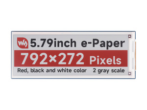 Waveshare 5.79 นิ้ว E-Paper (B) จอแสดงผลดิบ, จอแสดงผล E-ink, 792x272, สีแดง/ดํา/ขาว, SPI สําหรับ Raspberry Pi/Jetson Nano - Product Image 4
