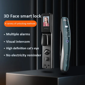 钥匙卡密码3D人脸识别指纹图雅WiFi智能门锁带门铃应用远程解锁功能 - Product Image 3