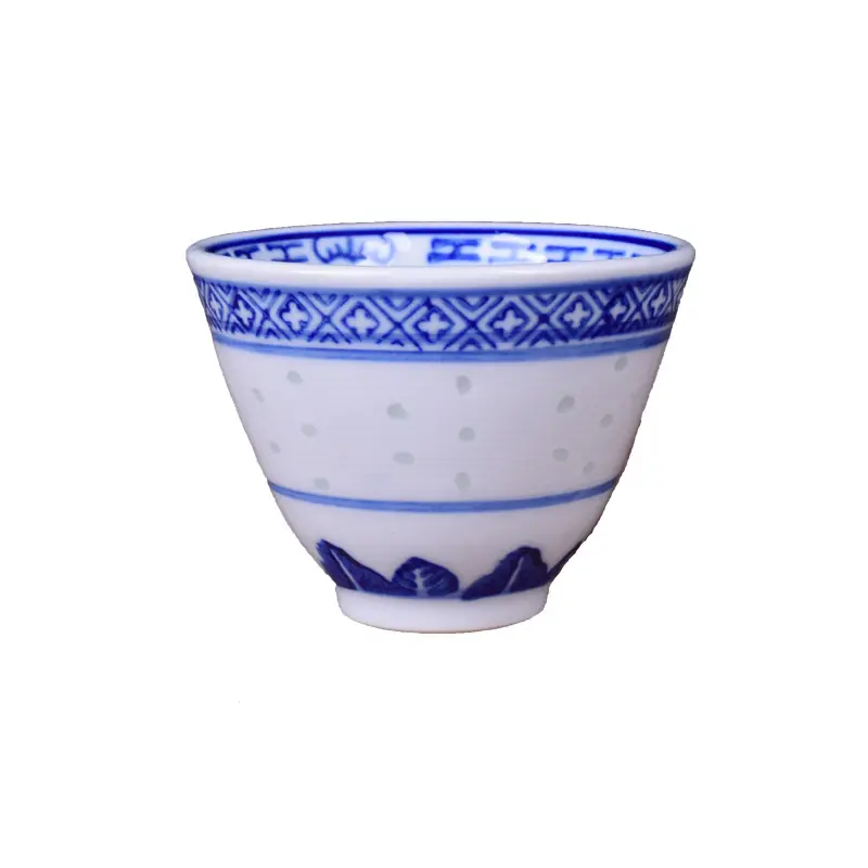 Chinesische Art Retro Nostalgic Home Under glaze farbige Jingdezhen Keramik Dessert Suppe Schüssel blau und weiß Porzellan Schüssel