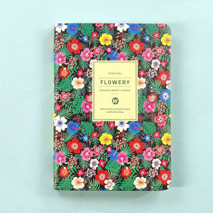 Fabbricazione professionale a buon mercato copertina rigida libro copertina fiore 3d stampa diario taccuino