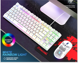 T2 88键有线游戏键盘和鼠标套装，带发光组合，适合游戏玩家 - Product Image 6