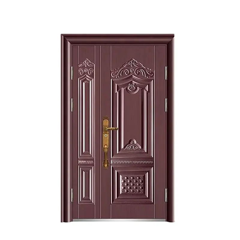China Hot Sale High Quality Cheap Nigeria Market Door Apartment Main Steel Security Door