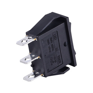 ปุ่มเปิด/ปิด/เปิด2PIN มีไฟ LED 2ตำแหน่งสำหรับ I606 LEC 101 KCD3 LED สำหรับเรือเปิด/ปิด/เปิด250VAC 16A สีแดงสีดำ - Product Image 4