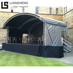 <strong>Sloped</strong> Triangle Shape Aluminum Alloy Frame Outdoor Concert Event Stage <strong>Truss</strong> System With Speaker Hanging - Product Image 3