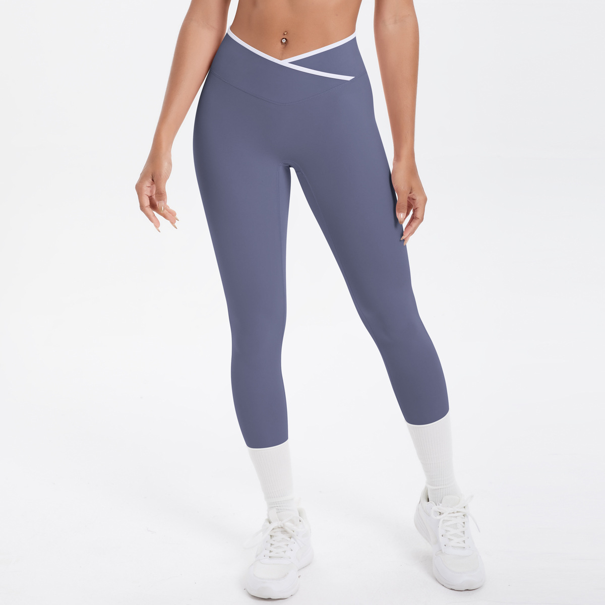 pantalon bleu-gris