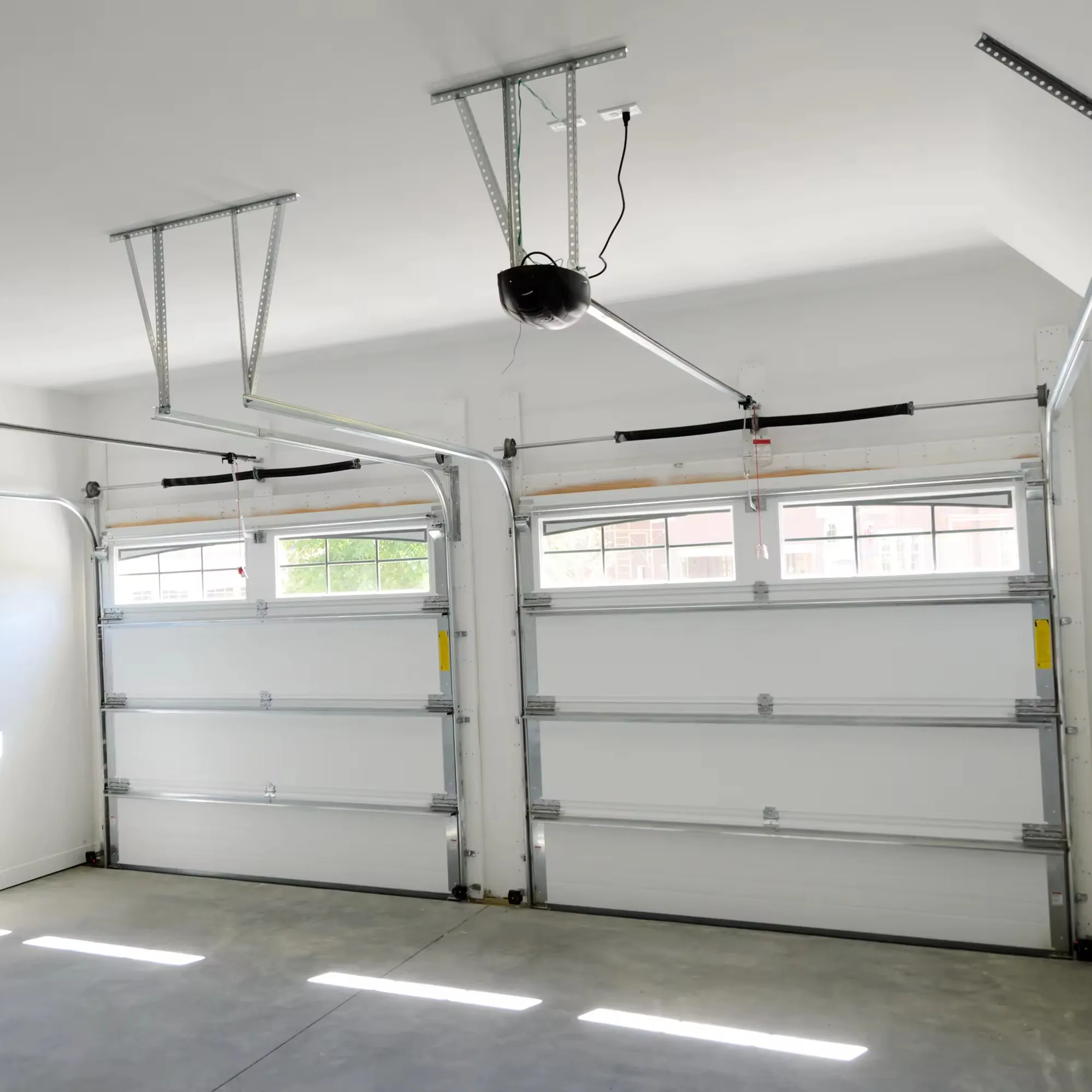 Clonagem elétrica automática de portão remoto inclinado para cima, metal, madeira, atacado, portas de garagem transparentes com vista completa