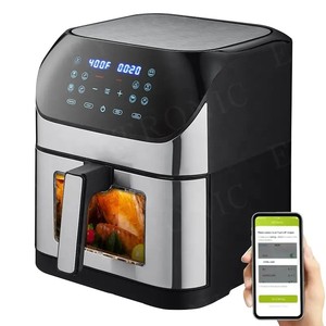 目に見えるガラス窓付きの新しい高品質8Lエアフライヤー12プリセットタッチスクリーンラピッドエアフライヤー
