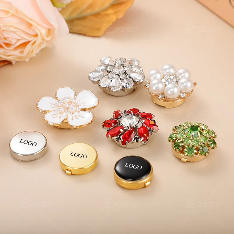 Mujer Snap Clip Fancy Jewelry Button Covers Gemelos Joyas Clips Over On Button Cover Fabricación