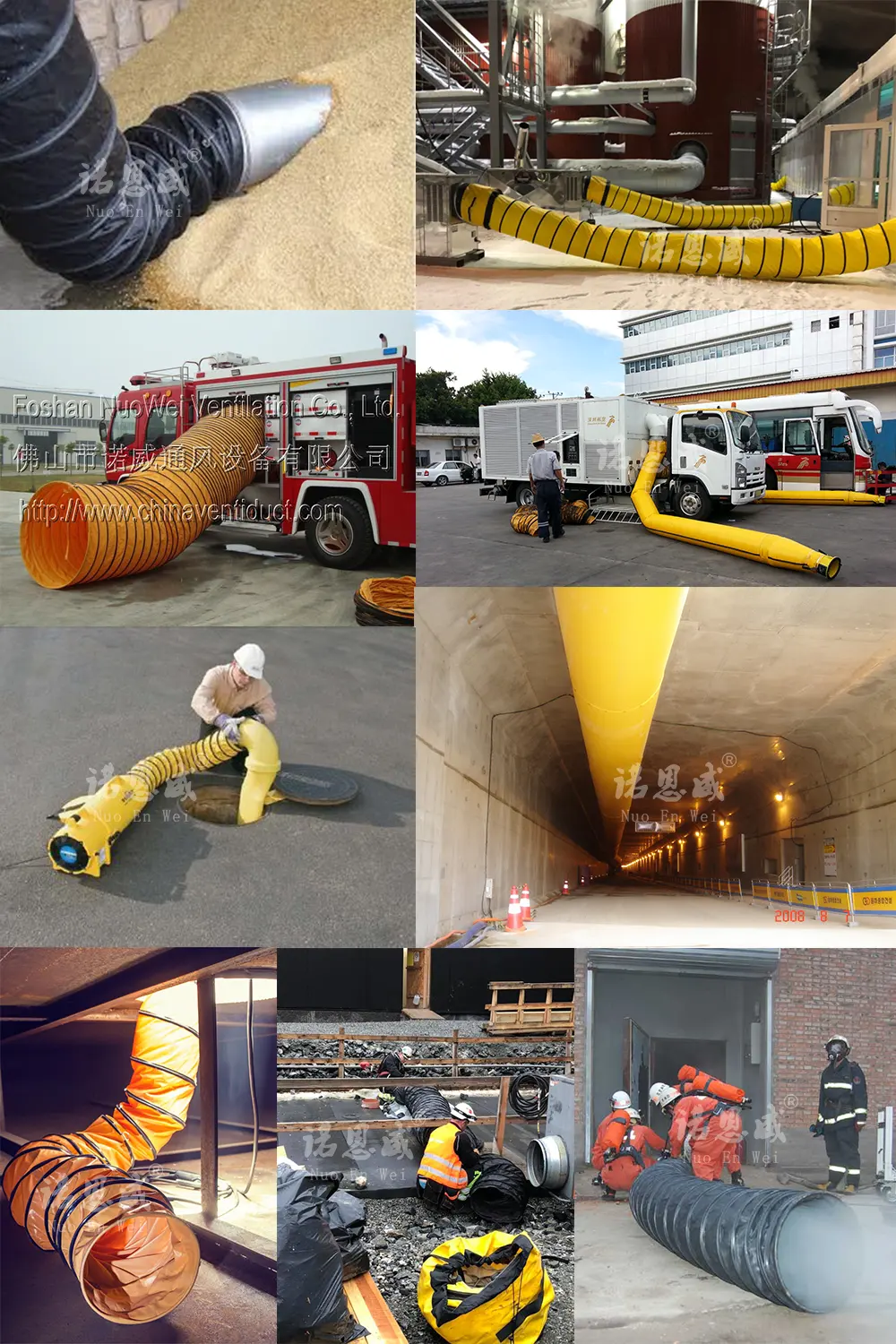 100mm-1500mm Wholesale Fire Resistant Negative Pressure Ventilation Duct Compressed Air Exhaust duct Pipe