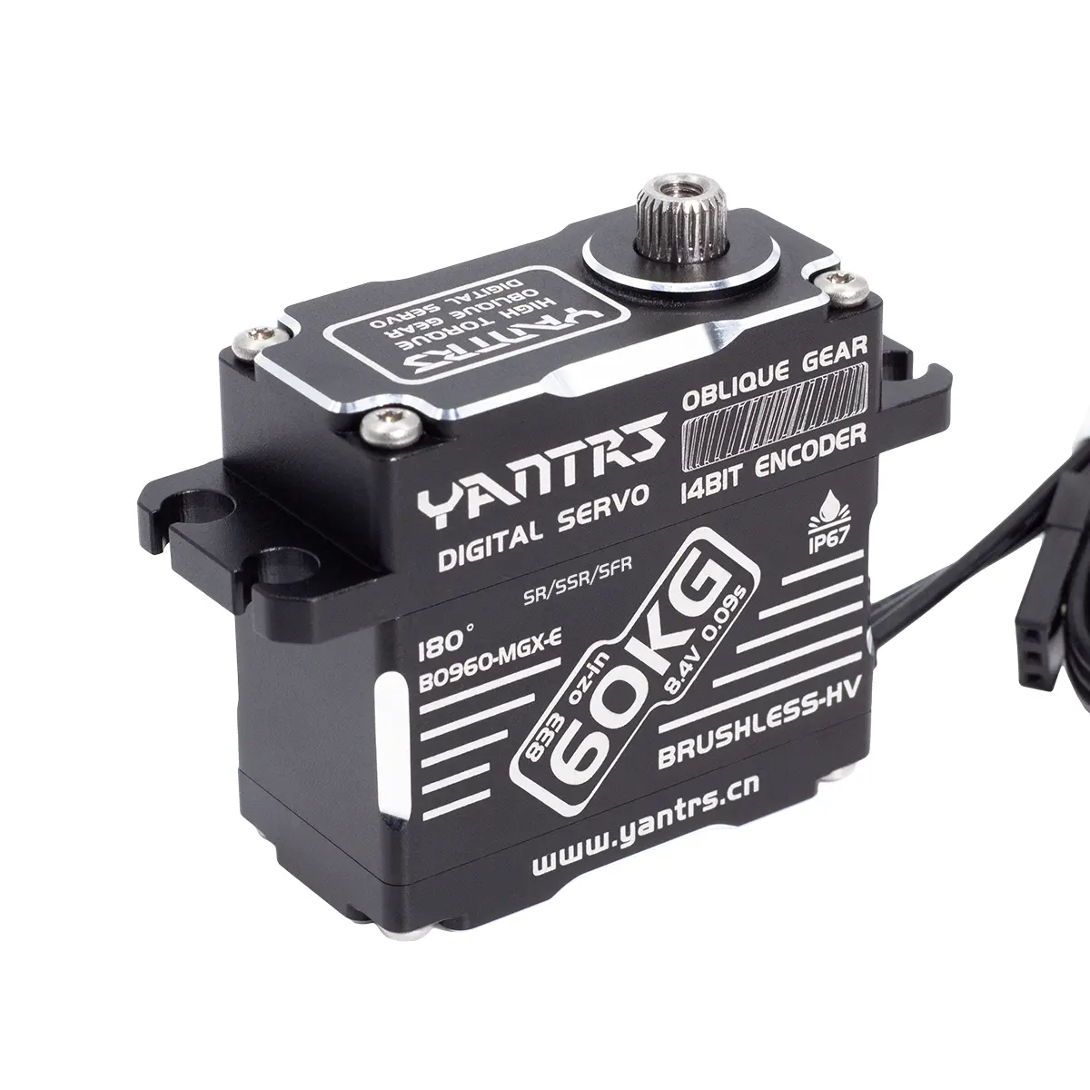 YANTRS 60KG Brushless Servo induzione magnetica 8.4V sterzo digitale impermeabile ad alta coppia per supporto auto RC SANWA/SR/SSR
