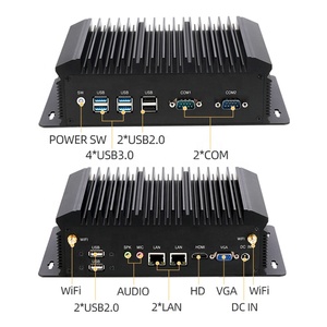 YINGCHI Mini PC I7 10510U ad alte prestazioni 4K Computer industriale 8 * USB doppia rete RS232/485 porta seriale PC - Product Image 3