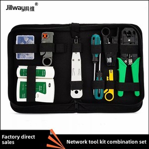Set di strumenti di riparazione Hardware per la casa Set di strumenti manuali in acciaio inossidabile, compresa la testa di cristallo per l'installazione di cavi di rete - Product Image 5