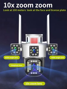 IPC360 16MP 10X光学ズーム4レンズ3スクリーンホーム防犯カメラ8K 10xズームワイヤレスNVRデータストレージ16MP WIFI CCTVカメラ