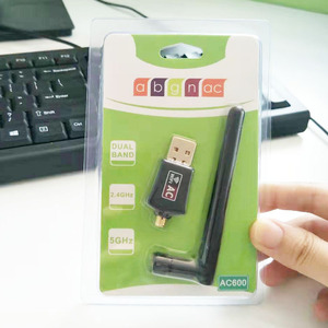 600 a doppia banda Mbps USB 2.4GHz 5GHz adattatore wifi con Antenna Mini Computer scheda di rete ricevitore - Product Image 3