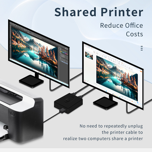 USB2.0スイッチセレクター2x11x2双方向USBスイッチャー2ポート共有1キーボードマウスプリンター用デバイス2ポートハブ - Product Image 4