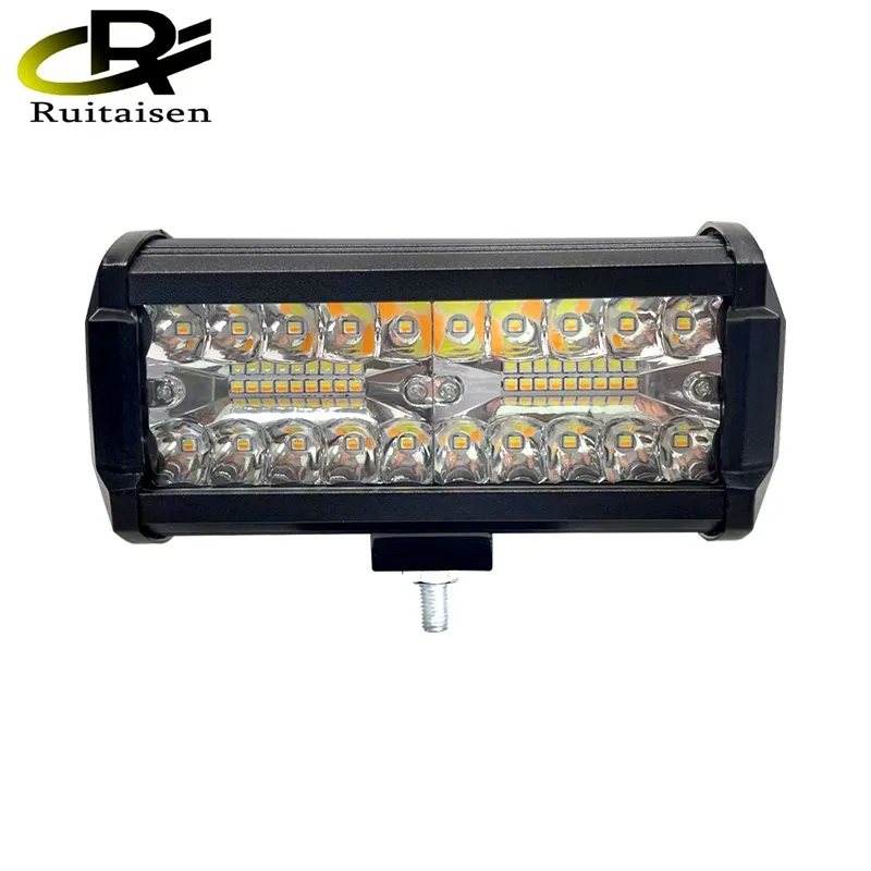 LED Bar Work Light 12V 24V 2 Color 6 Lighting Strobe Modes 4x4 Accessories Off road For Car SUV Trucks Auto Runinng Fog Lamp