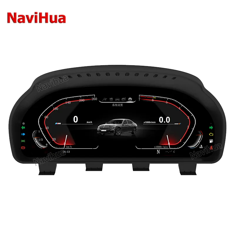 Navihua Hệ Thống Linux Đồng Hồ Tốc Độ Kỹ Thuật Số 12.3 Inch Cụm Thiết Bị Hiển Thị Bảng Điều Khiển Xe Hơi Cho BMW F10 X4 F26 Cho BMW X5 E70