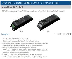 NEW Arrival D5-<strong>E</strong> 5 Channel <strong>LED</strong> DMX Controller Digital Numeric Display PWM DMX512 Decoder Control <strong>RGB</strong>+CCT <strong>Led</strong> Strip Lights
