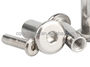 DIN 985 Stainless Steel Flat Head Hex Socket Furniture Connector Bolts and <strong>Sleeve</strong> Barrel Cap <strong>Nuts</strong> <strong>M3</strong> M4 M5 Furniture Splint <strong>Nuts</strong>