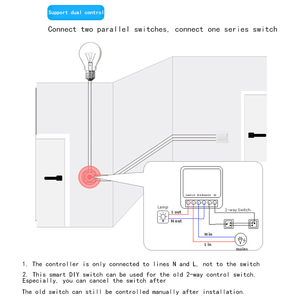 10A 16A Mini Disyuntor inalámbrico inteligente Tuya Smart Wifi Switch Smart Home Automation DIY Control de 2 vías Red Zigbee Max 220V - Product Image 4