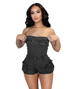 Peeqi <span class=keywords><strong>2025</strong></span> yeni Trendy yaz sıcak satış kadınlar baskı gömlek ve sıkı Denim etekler kot Streetwear kadınlar Lady Suits