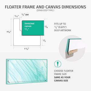 Nhà Máy Giá phong cách hiện đại tường nghệ thuật Floater Khung vải PS khung nổi cho kéo dài bức tranh - Product Image 6