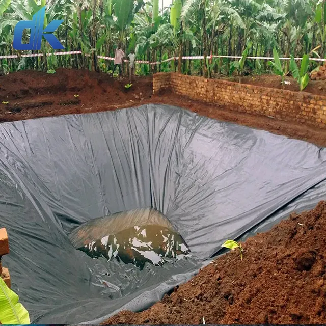 1Mm 1.5Mm Dam Liner Hdpe Tempat Pembuangan Sampah Geomembran Kolam Ikan Liner Hdpe