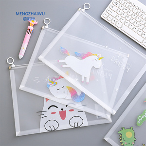 Đồ Dùng Văn Phòng Túi Sắp Xếp Để Bàn Văn Phòng Phẩm Hàn Quốc Dễ Thương Túi Đựng Hồ Sơ A4 Bằng Pvc Trong Suốt Túi Khóa Kéo Tài Liệu Mờ Trong Suốt - Product Image 4