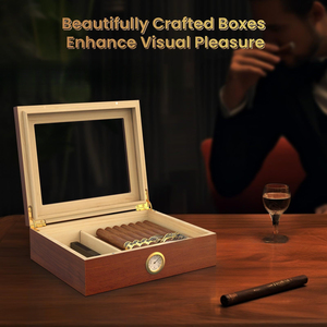 Wooden Cigar Case <strong>Humidor</strong> - Wholesale <strong>Humidors</strong> Box with Humidity Control for Commercial Use &amp; Bulk Purchase Discounts - Product Image 3