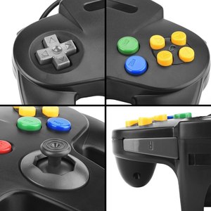 USB N64 Wired Gamepad N64 Controller Gamepad Joystick Classic 64 Console giochi retrò per Computer portatile Windows PC/Mac