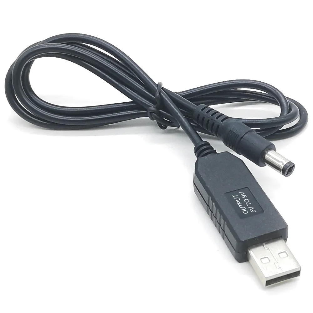 Usb cung cấp điện Adapter Cáp 5V để 9V USB 2.0 một Nam để DC điện áp 5521 bước lên chuyển đổi cáp với DC Jack 5.5x2.1 MÉT