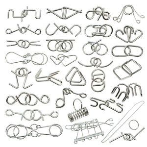 Metal zeka bulmacası çözümleri 3D beyin Teaser birbirine tel bulmaca yüzük sihirli kilidini kilit oyunu çocuklar yetişkinler için - Product Image 1