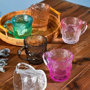Glacier Patterned Glass <strong>Cups</strong> With Handle Water <strong>Cup</strong> for Women's Summer Household Tea Making and Drinking Ins Style - Product Image 6