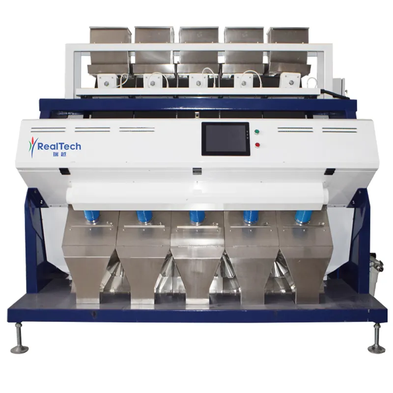 Multi-purpose 5 calhas CCD Color Sorter Arroz Grão Café Feijão Aveia Goma árabe Máquina de classificação óptica