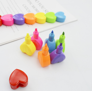 Cổ Hình Trái Tim Đa Màu Sắc Khuyến Mại <span class=keywords><strong>Highlighter</strong></span> Màu Nước <span class=keywords><strong>Highlighter</strong></span> Stylus Bút Cho Các Trường Học <span class=keywords><strong>5</strong></span>-Trong-<span class=keywords><strong>1</strong></span> Sáp <span class=keywords><strong>Highlighter</strong></span> - Product Image 1