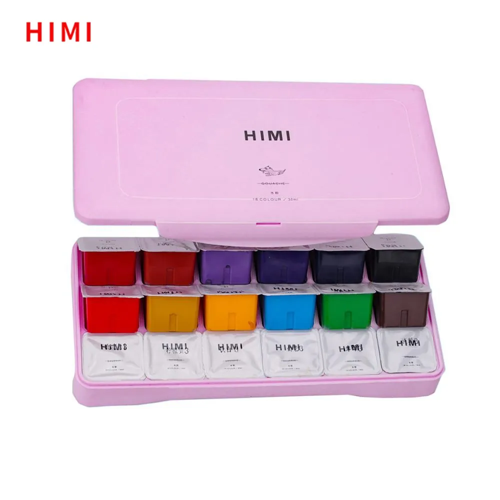 Miya himi pintura de arte de 30ml com 18 cores, conjunto de pintura com embalagem de 4 cores