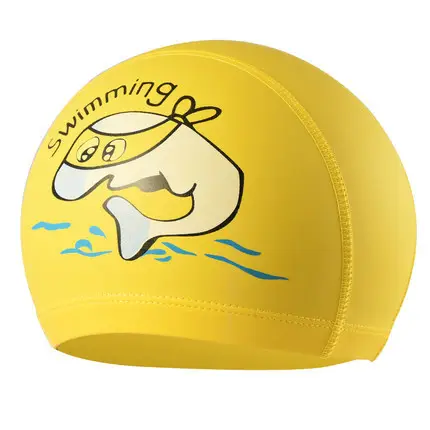 Gorros de piscina para niños y niñas, protectores de orejas de PU, impermeables