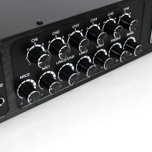 Fmラジオ付き250Wブラック6チャンネル独立制御出力デジタルスクリーンディスプレイ電圧増幅器 - Product Image 6