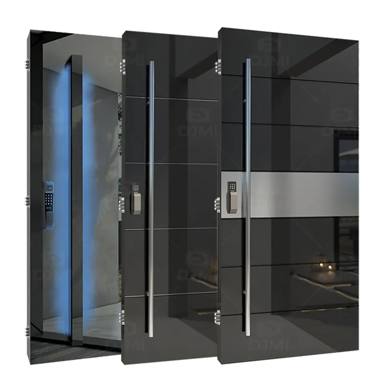 The Latest Stainless Steel Hardware Privot Door Is For Entry And Comes With A High-Tech Smart Lock And Excellent Quality