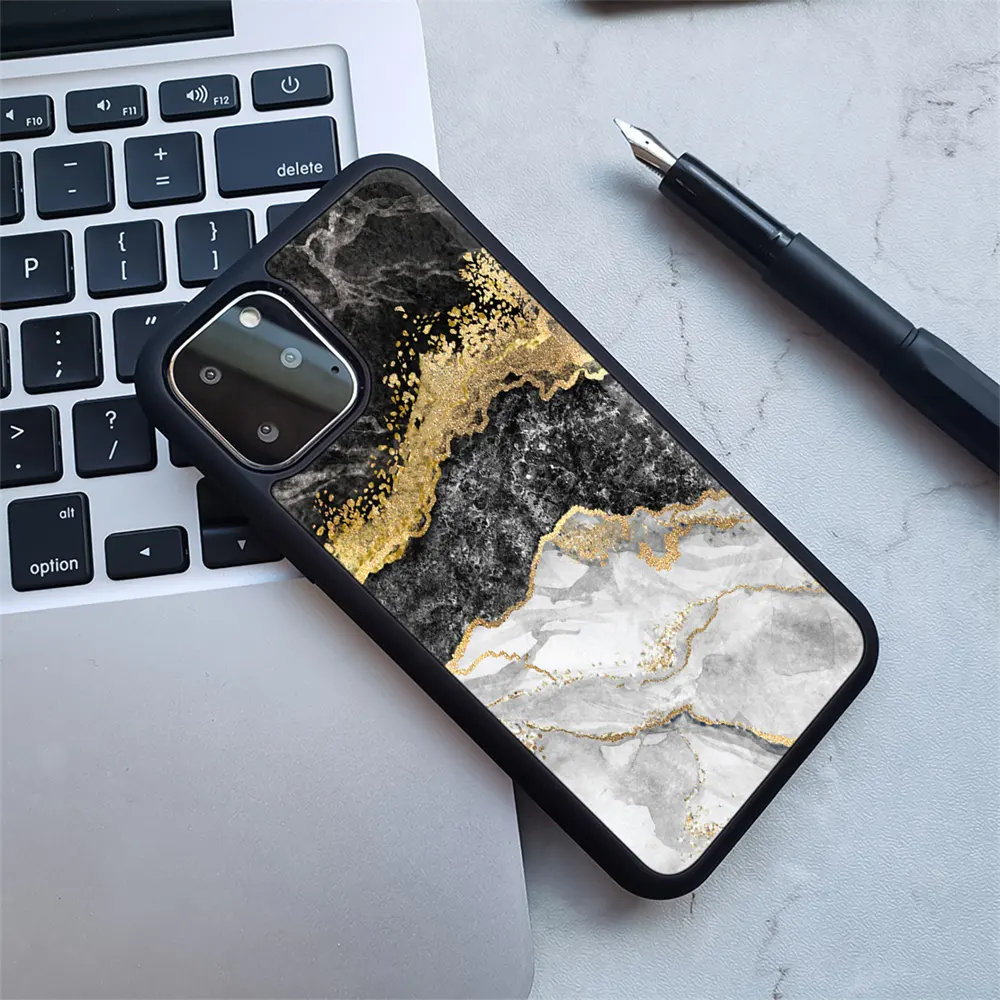 Magazzino USA intera vendita nero bianco trasparente gomma morbida Tpu 2D sublimazione cassa del telefono spazi vuoti per IPhone 12 13 14 Pro Max Custom