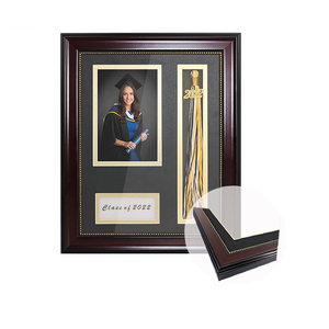 Püskül çerçeve kahverengi ile toptan 4x6 5x7 8x10 mezuniyet resim fotoğraf çerçevesi - Product Image 1