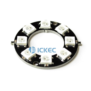 8-bit WS2812 5050 <strong>RGB</strong> <strong>LED</strong> Intelligent Full Color <strong>RGB</strong> <strong>Light</strong> Ring Development Board - Product Image 1