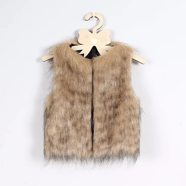 Vêtements pour enfants manteau de fourrure pour enfants filles gilet en fausse fourrure de renard pour bébé