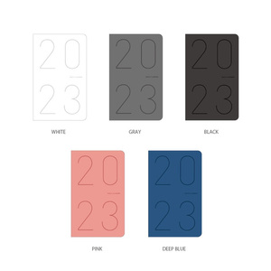 LABON 2023 Premium Basic Dated mensile Planner Ribbon segnalibro diario quaderno con copertina rigida con Logo - Product Image 4