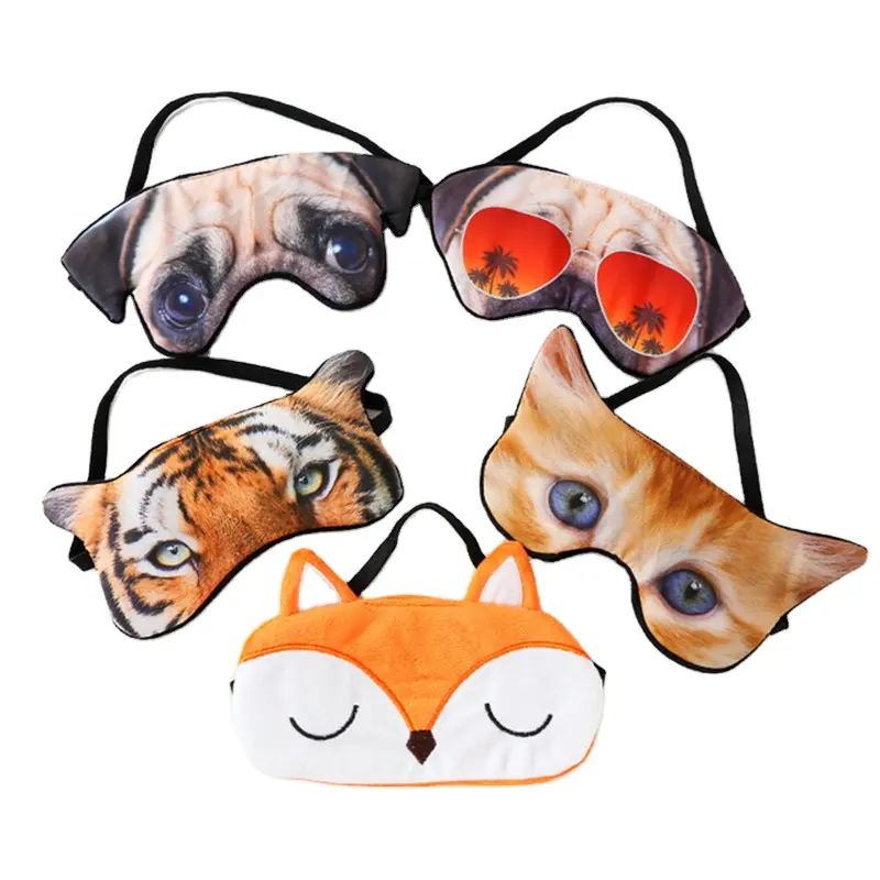 Bereit zum Versand 3D Cute Animal Funny Sleep Eye Mask zum Schlafen