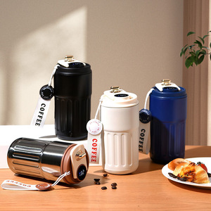 Yeni tasarım 450ml <span class=keywords><strong>LED</strong></span> akıllı sıcaklık göstergesi termo Tumbler paslanmaz çelik seyahat kahve kupaları kupa